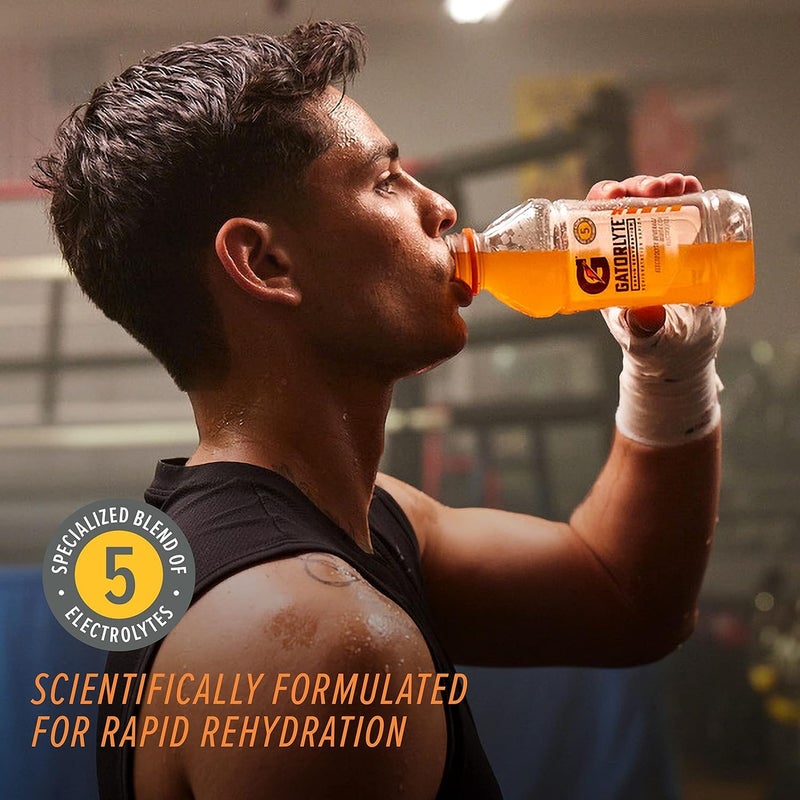 Gatorlyte Rapid Rehydration Electrolyte Drink, 3 Flavor Variety Pack, Specialized Blend of 5 Electrolytes, Lower Sugar, No Artificial Sweeteners, No Artificial Flavors, 20 fl oz Bottles (12 Pack) - Image 4